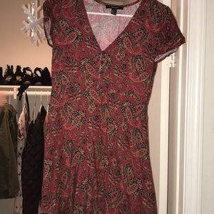 Cute red button up dress